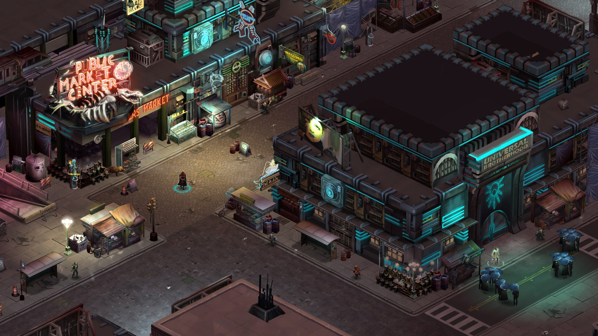Shadowrun Returns street screenshot